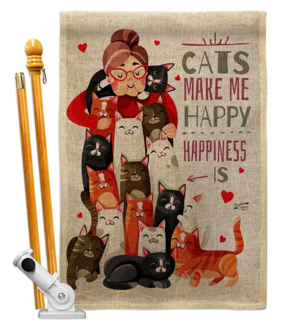 Crazy Cat Lady - Pets Nature Vertical Impressions Decorative Flags HG137512 Made In USA - Image 15