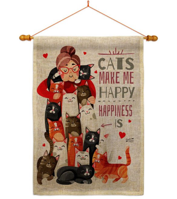 Crazy Cat Lady - Pets Nature Vertical Impressions Decorative Flags HG137512 Made In USA - Image 20