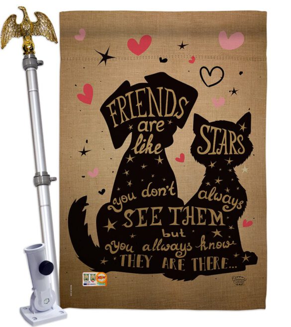 Friends are like Stars - Pets Nature Vertical Impressions Decorative Flags HG191085 Made In USA - Image 13