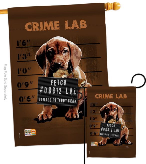 Crime Lab - Pets Nature Vertical Impressions Decorative Flags HG110002 Made In USA - Image 3
