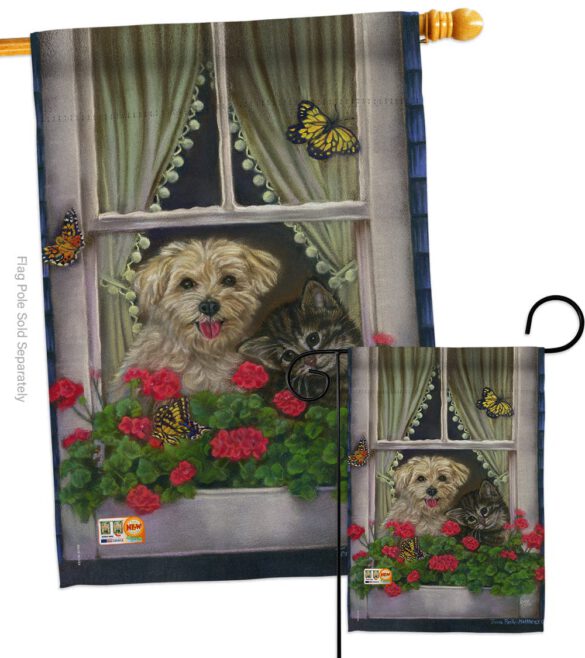 Faithfully Yours - Pets Nature Vertical Impressions Decorative Flags HG110056 Made In USA - Image 3