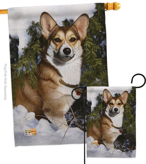 Corgi - Pets Nature Vertical Impressions Decorative Flags HG110088 Made In USA - Image 3