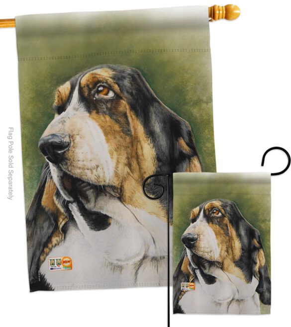 Basset Hound - Pets Nature Vertical Impressions Decorative Flags HG110090 Made In USA - Image 4