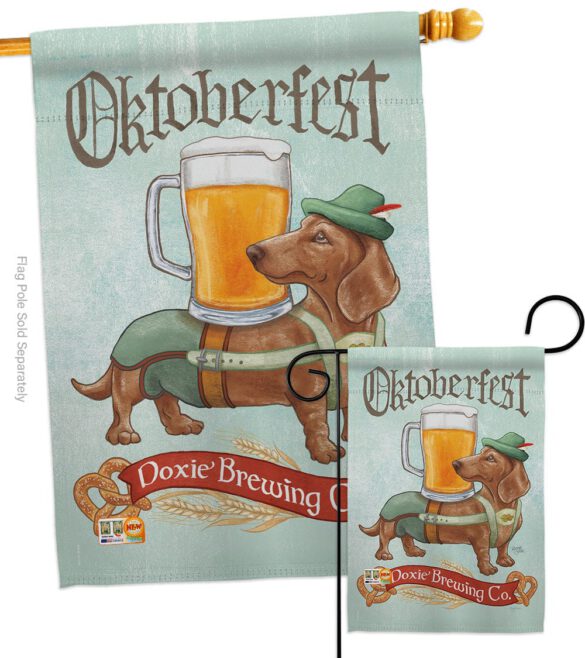 Doxie Brewing Co. - Pets Nature Vertical Impressions Decorative Flags HG110099 Made In USA - Image 3