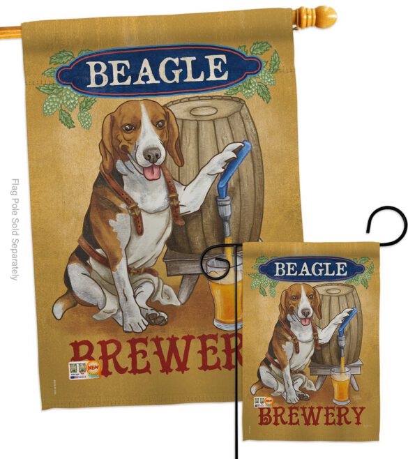 Beagle Brewery - Pets Nature Vertical Impressions Decorative Flags HG110101 Made In USA - Image 3