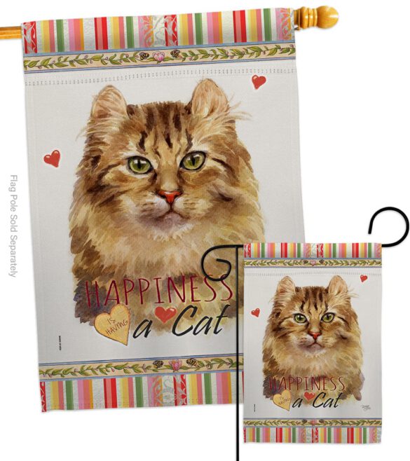Amerian Curl Happiness - Pets Nature Vertical Impressions Decorative Flags HG110144 Made In USA - Image 4