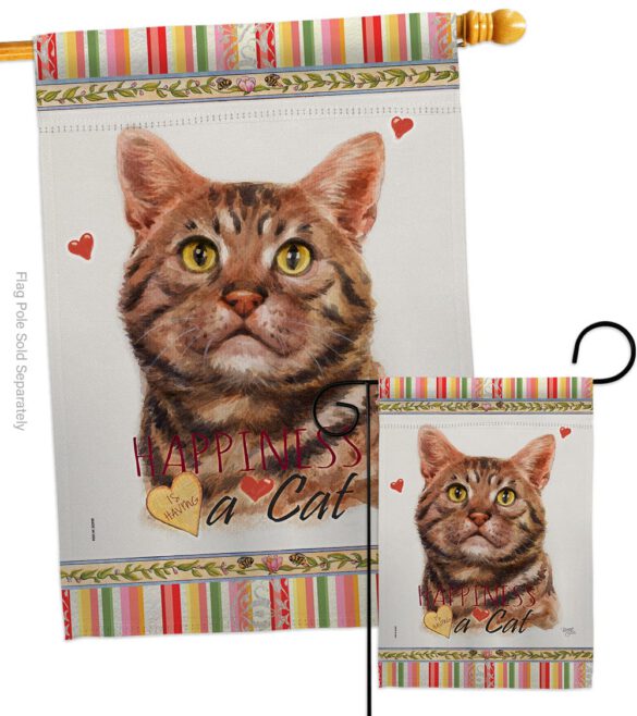 American Short Hair Happiness - Pets Nature Vertical Impressions Decorative Flags HG110147 Made In USA - Image 4