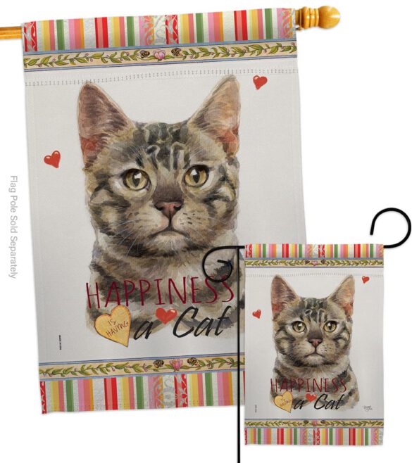 Bengal Happiness - Pets Nature Vertical Impressions Decorative Flags HG110152 Made In USA - Image 3