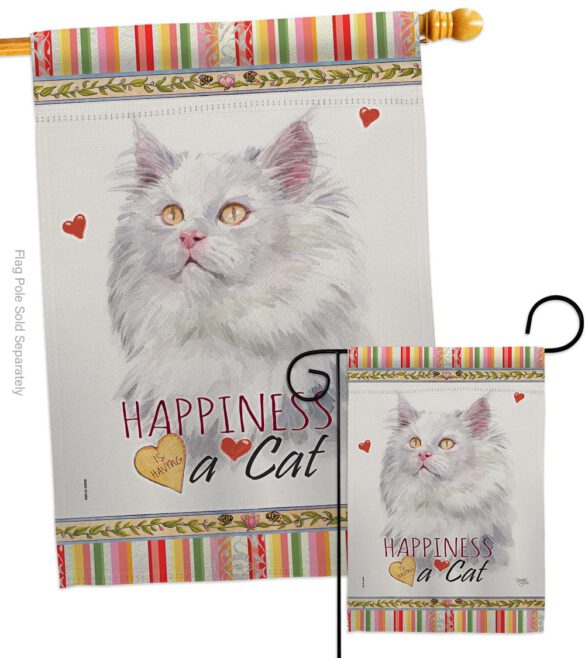 German Long Hair Happiness - Pets Nature Vertical Impressions Decorative Flags HG110173 Made In USA - Image 3