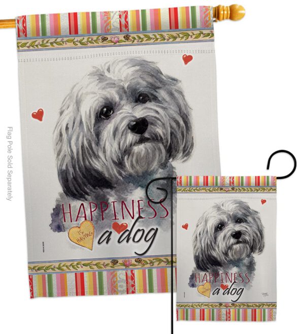 Havanese Happiness - Pets Nature Vertical Impressions Decorative Flags HG110185 Made In USA - Image 3