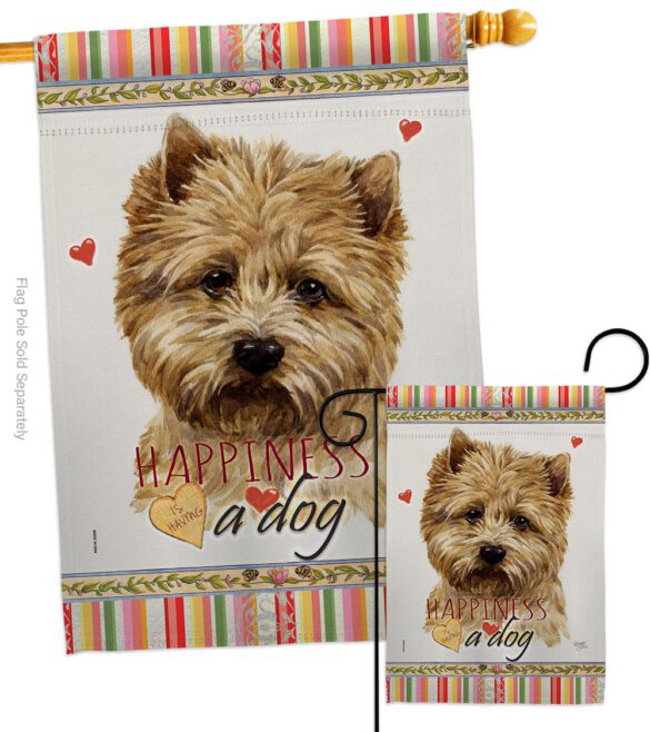Cairn Terrier Happiness - Pets Nature Vertical Impressions Decorative Flags HG110189 Made In USA - Image 3