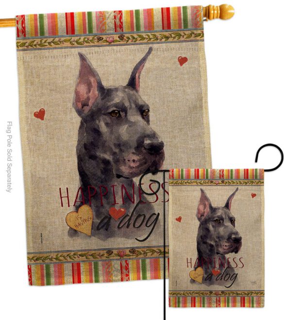 Cropping Black Great Dane Happiness - Pets Nature Vertical Impressions Decorative Flags HG110257 Made In USA - Image 13