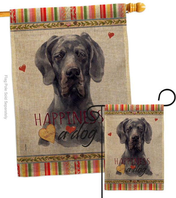 Black Great Dane Happiness - Pets Nature Vertical Impressions Decorative Flags HG110258 Made In USA - Image 13