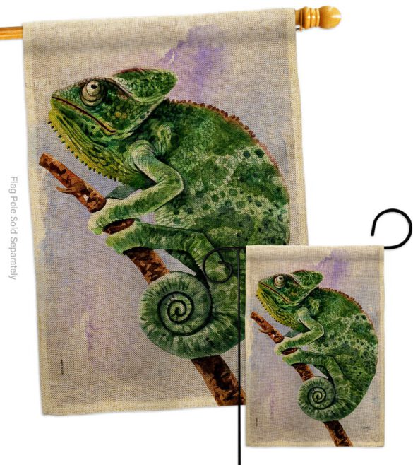 Chameleon - Pets Nature Vertical Impressions Decorative Flags HG110274 Made In USA - Image 13