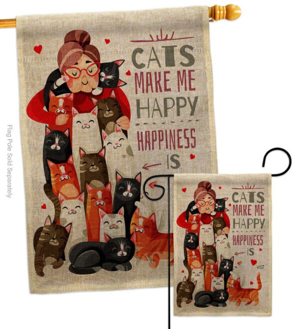 Crazy Cat Lady - Pets Nature Vertical Impressions Decorative Flags HG137512 Made In USA - Image 13