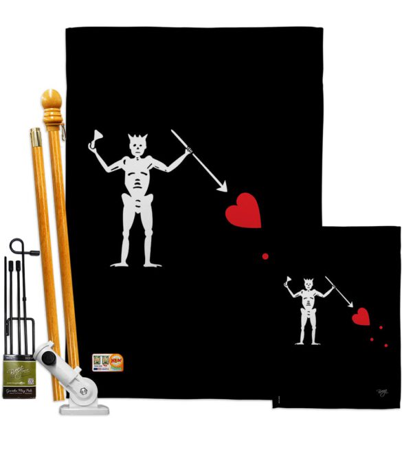 Blackbeard's - Pirate Coastal Vertical Impressions Decorative Flags HG107034 Made In USA - Image 6
