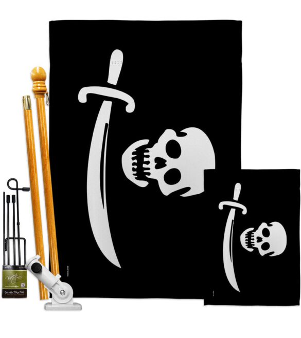 Early Bartholomew Roberts - Pirate Coastal Impressions Decorative Flags HG141193 Made In USA - Image 12