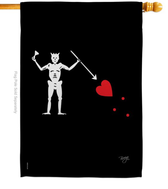 Blackbeard's - Pirate Coastal Vertical Impressions Decorative Flags HG107034 Made In USA - Image 2