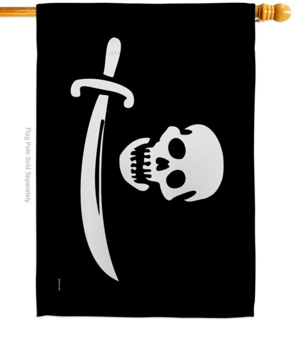 Early Bartholomew Roberts - Pirate Coastal Impressions Decorative Flags HG141193 Made In USA - Image 7