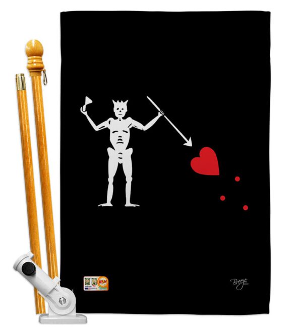Blackbeard's - Pirate Coastal Vertical Impressions Decorative Flags HG107034 Made In USA - Image 5