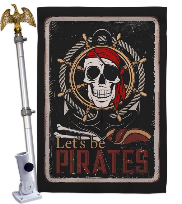 Be Pirates - Pirate Coastal Vertical Impressions Decorative Flags HG137319 Made In USA - Image 10