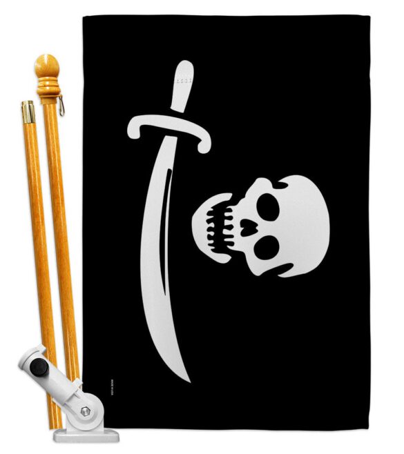 Early Bartholomew Roberts - Pirate Coastal Impressions Decorative Flags HG141193 Made In USA - Image 8