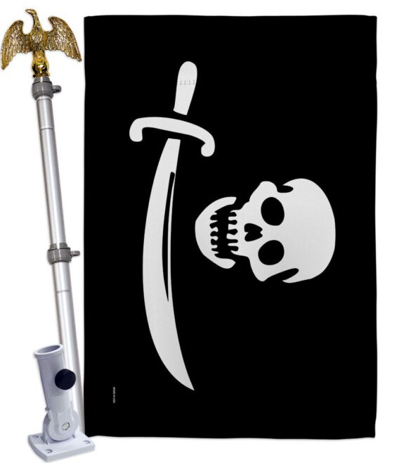 Early Bartholomew Roberts - Pirate Coastal Impressions Decorative Flags HG141193 Made In USA - Image 9