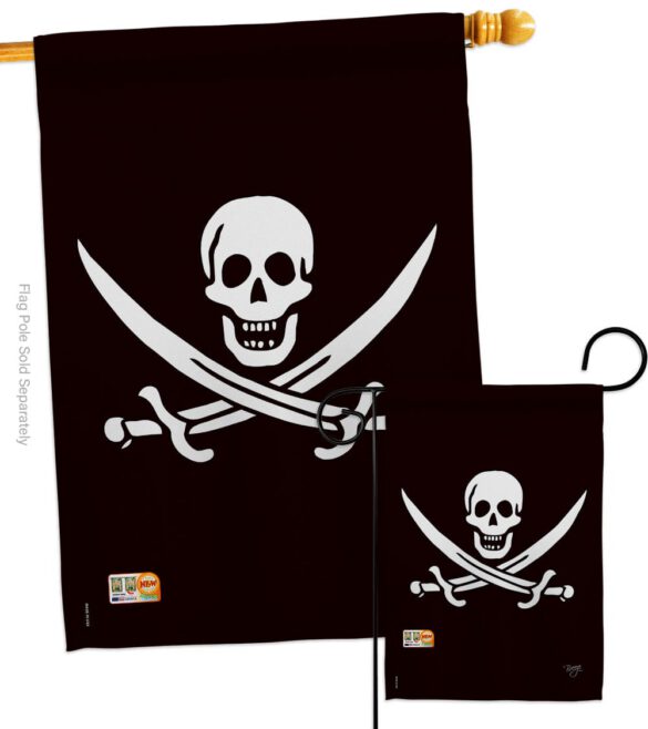 Calico Jack Rackham - Pirate Coastal Vertical Impressions Decorative Flags HG107031 Made In USA - Image 3