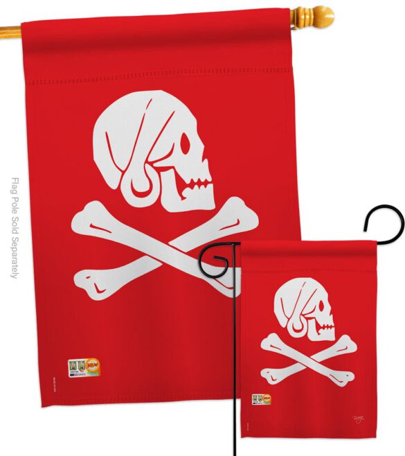 Henry Every - Pirate Coastal Vertical Impressions Decorative Flags HG107036 Made In USA - Image 3