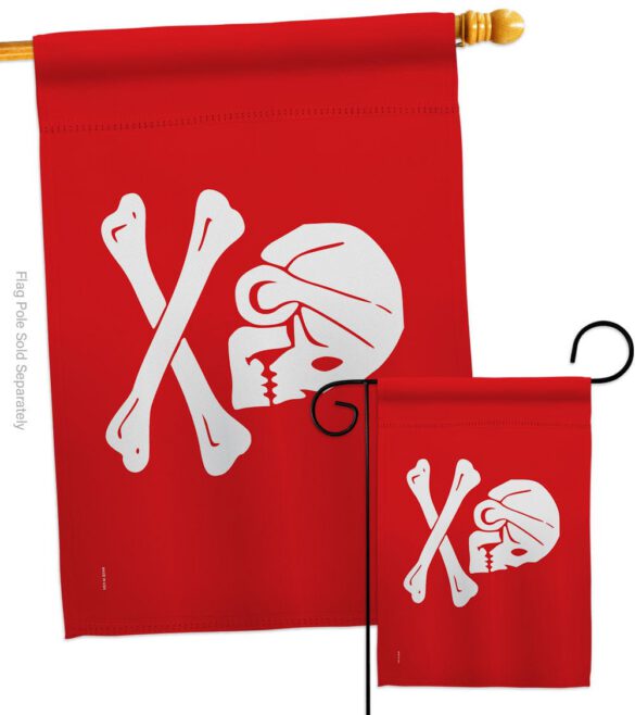 Henry Every Red - Pirate Coastal Impressions Decorative Flags HG141093 Made In USA - Image 11