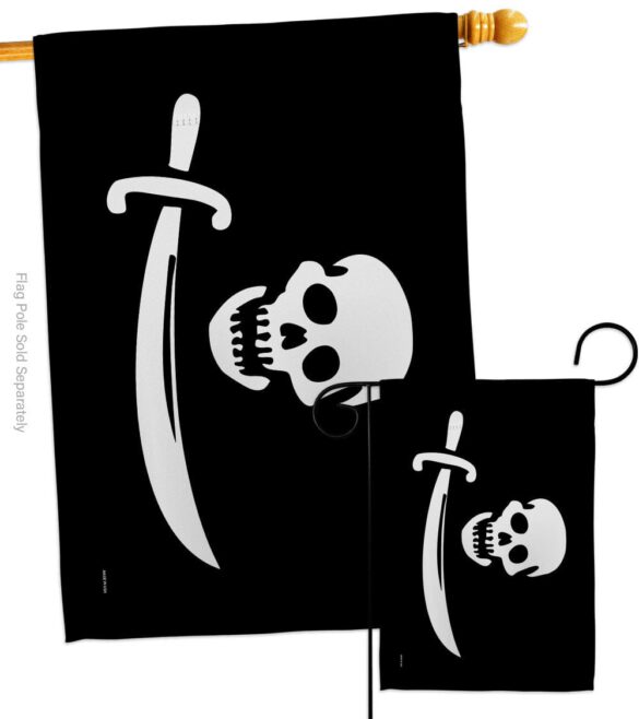 Early Bartholomew Roberts - Pirate Coastal Impressions Decorative Flags HG141193 Made In USA - Image 11