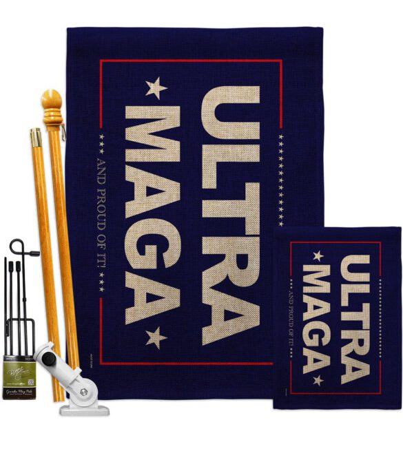 Blue Ultra Maga - Patriotic Americana Horizontal Impressions Decorative Flags HG170274 Made In USA - Image 27