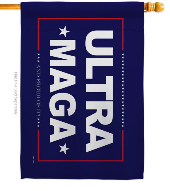 Blue Ultra Maga - Patriotic Americana Horizontal Impressions Decorative Flags HG170274 Made In USA - Image 2