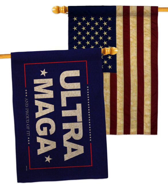 Blue Ultra Maga - Patriotic Americana Horizontal Impressions Decorative Flags HG170274 Made In USA - Image 29