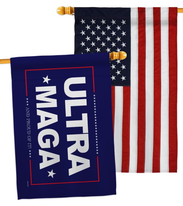 Blue Ultra Maga - Patriotic Americana Horizontal Impressions Decorative Flags HG170274 Made In USA - Image 15