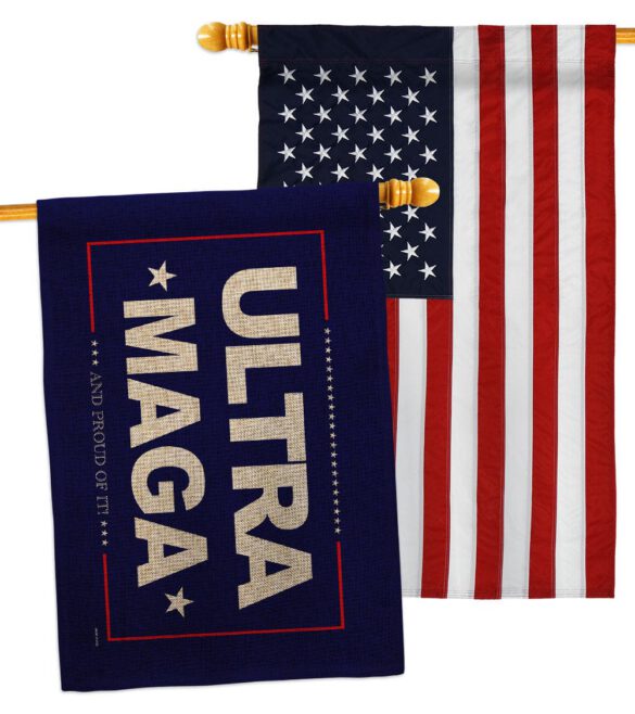 Blue Ultra Maga - Patriotic Americana Horizontal Impressions Decorative Flags HG170274 Made In USA - Image 36