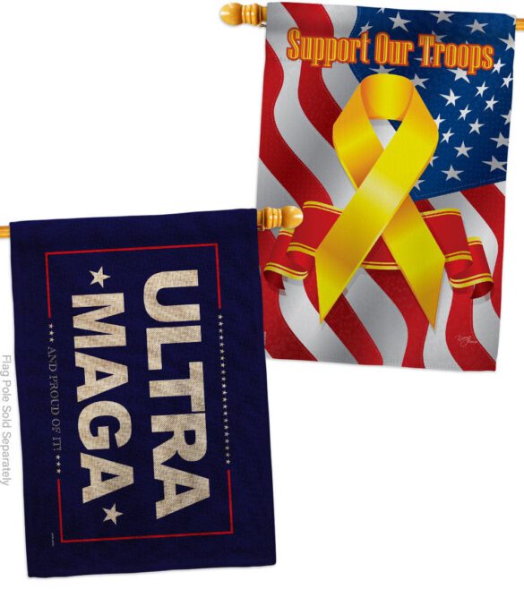 Blue Ultra Maga - Patriotic Americana Horizontal Impressions Decorative Flags HG170274 Made In USA - Image 35