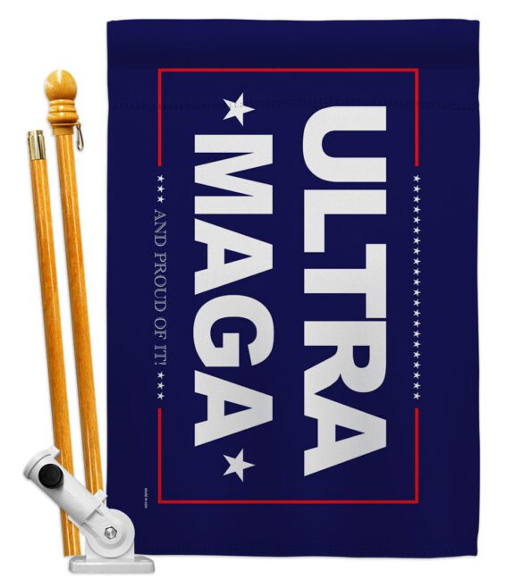 Blue Ultra Maga - Patriotic Americana Horizontal Impressions Decorative Flags HG170274 Made In USA - Image 5