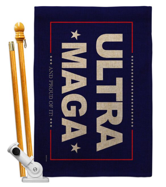Blue Ultra Maga - Patriotic Americana Horizontal Impressions Decorative Flags HG170274 Made In USA - Image 26