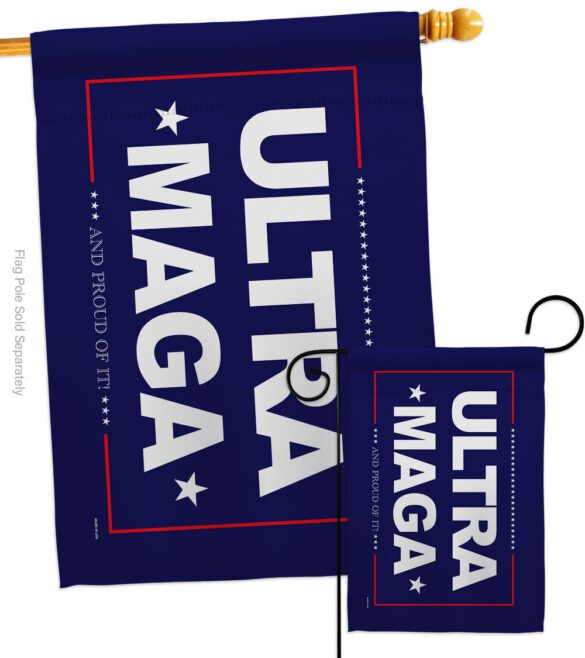 Blue Ultra Maga - Patriotic Americana Horizontal Impressions Decorative Flags HG170274 Made In USA - Image 3