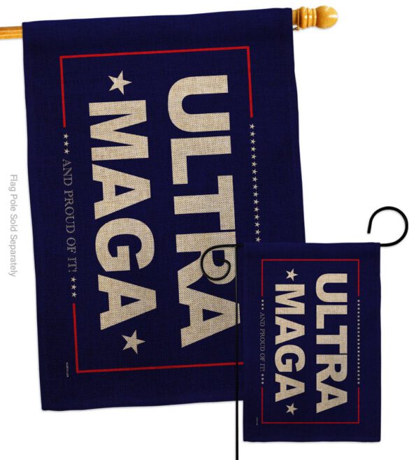 Blue Ultra Maga - Patriotic Americana Horizontal Impressions Decorative Flags HG170274 Made In USA - Image 24