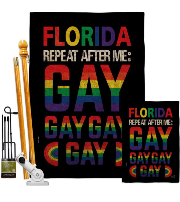 Florida Repeat After Me Gay - Support Inspirational Vertical Impressions Decorative Flags HG141314 Made In USA - Image 27
