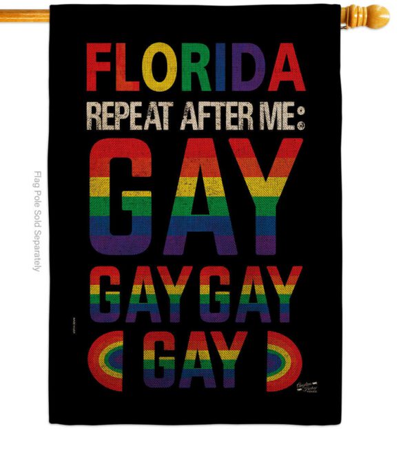 Florida Repeat After Me Gay - Support Inspirational Vertical Impressions Decorative Flags HG141314 Made In USA - Image 23