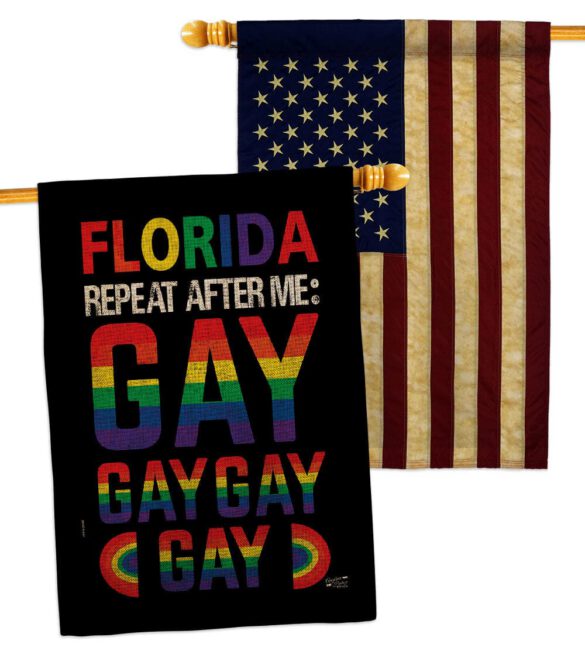 Florida Repeat After Me Gay - Support Inspirational Vertical Impressions Decorative Flags HG141314 Made In USA - Image 29