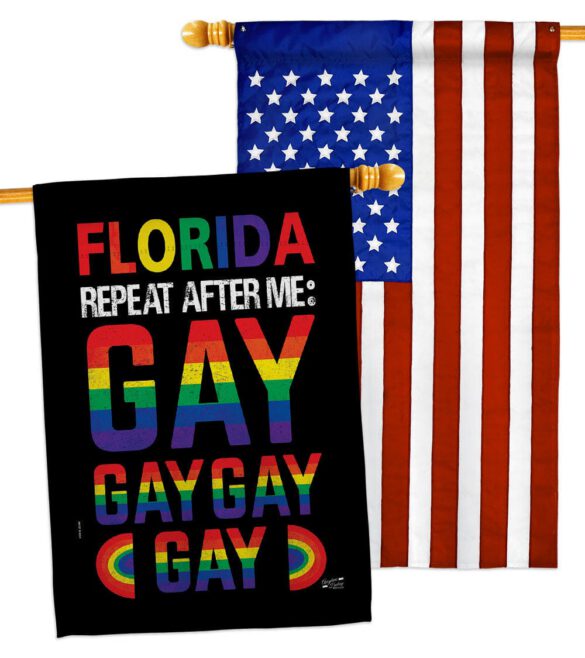 Florida Repeat After Me Gay - Support Inspirational Vertical Impressions Decorative Flags HG141314 Made In USA - Image 10