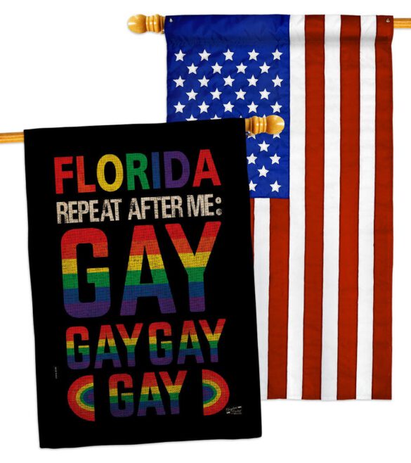 Florida Repeat After Me Gay - Support Inspirational Vertical Impressions Decorative Flags HG141314 Made In USA - Image 31