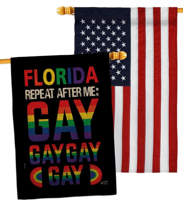 Florida Repeat After Me Gay - Support Inspirational Vertical Impressions Decorative Flags HG141314 Made In USA - Image 36