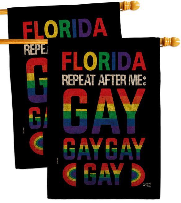 Florida Repeat After Me Gay - Support Inspirational Vertical Impressions Decorative Flags HG141314 Made In USA - Image 33