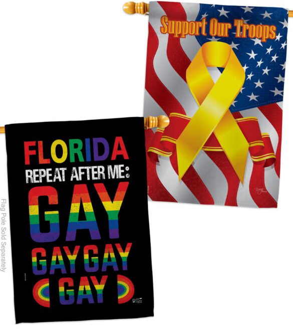 Florida Repeat After Me Gay - Support Inspirational Vertical Impressions Decorative Flags HG141314 Made In USA - Image 14