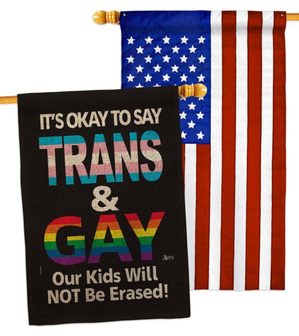 Gay Trans Rights - Support Inspirational Vertical Impressions Decorative Flags HG141315 Made In USA - Image 31